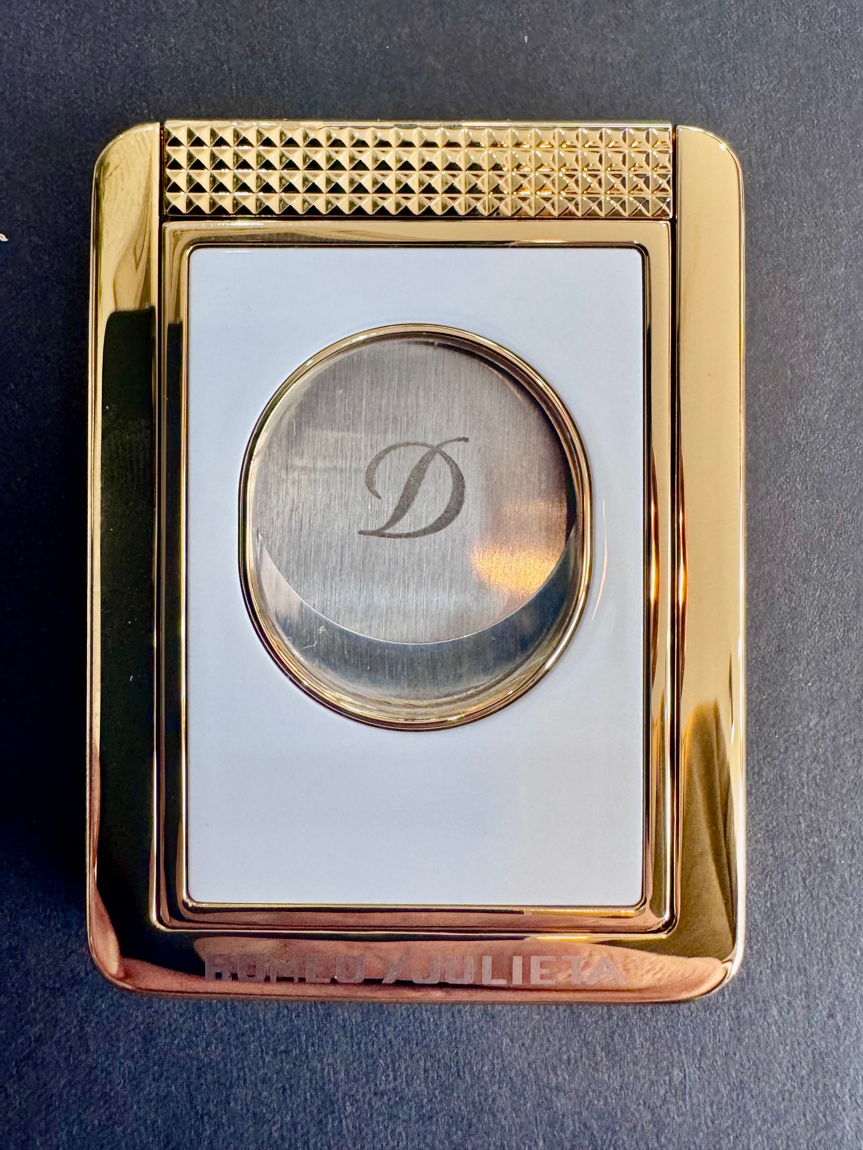 S.T. Dupont Cigar Cutter & Cigar stand Romeo y Julieta burgundy and White D-003550