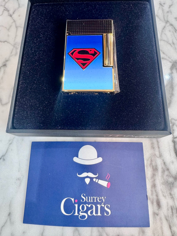 NEW ST Dupont Ligne 2 Superman DC Comics Gold /Blue D-C16027CL