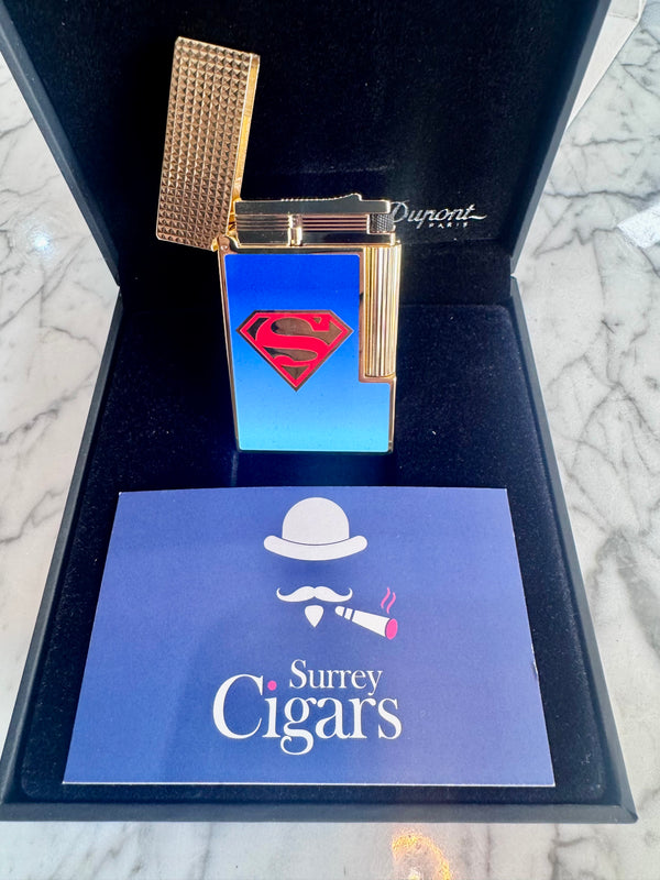 NEW ST Dupont Ligne 2 Superman DC Comics Gold /Blue D-C16027CL