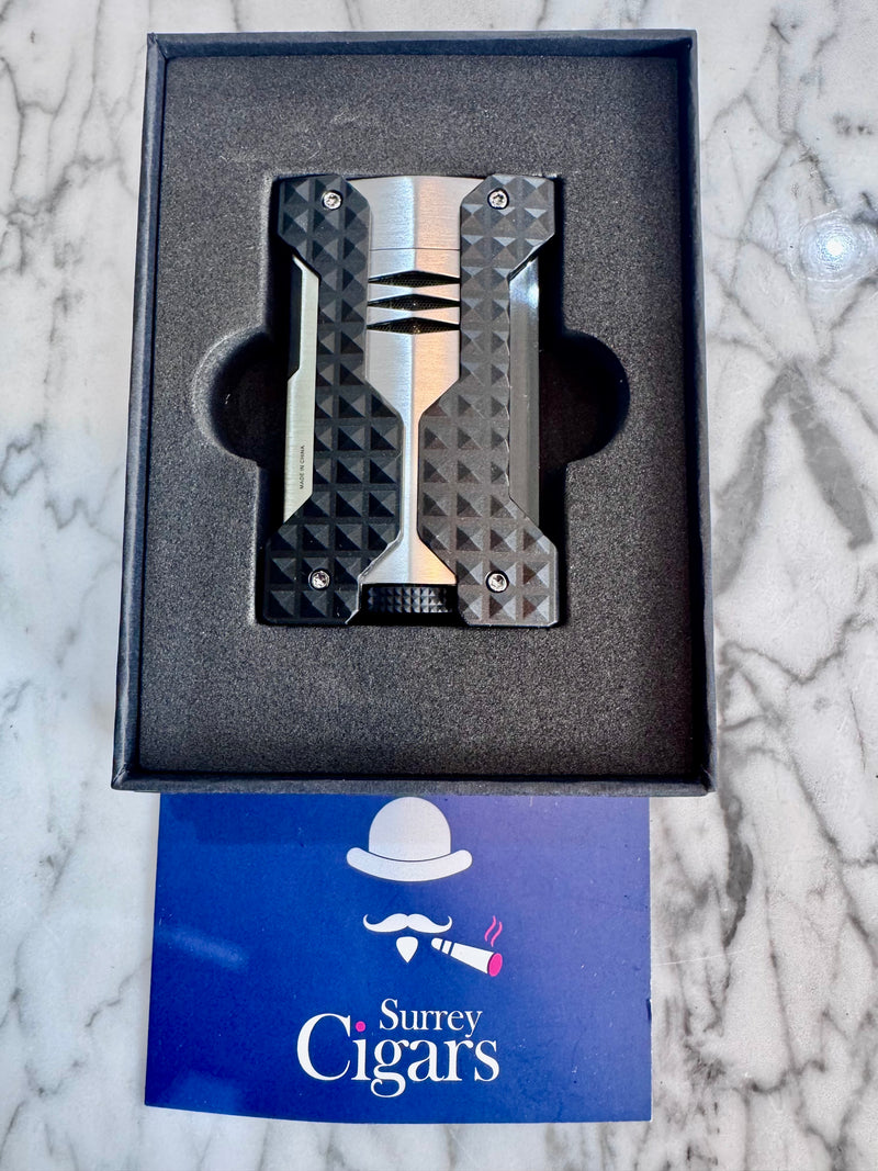 NEW S.T. Dupont Windproof Soft Flame Brushed lighter Silver W21324