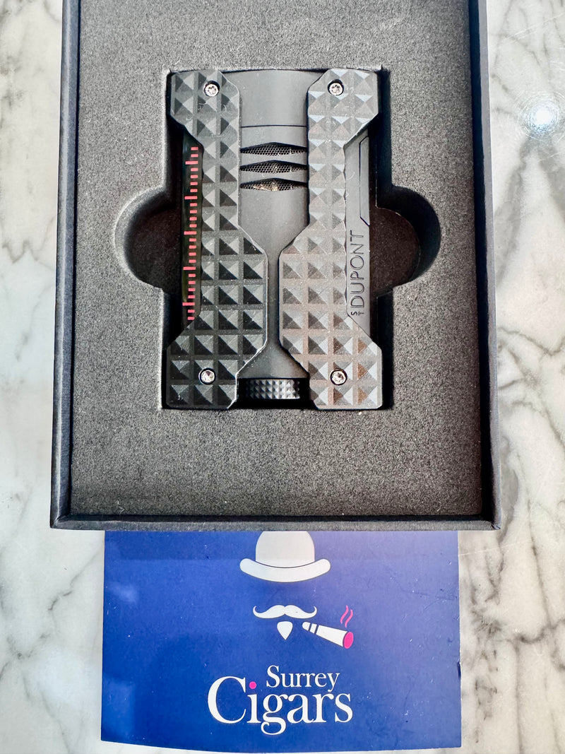 NEW S.T. Dupont Windproof Soft Flame Brushed lighter Black W21323