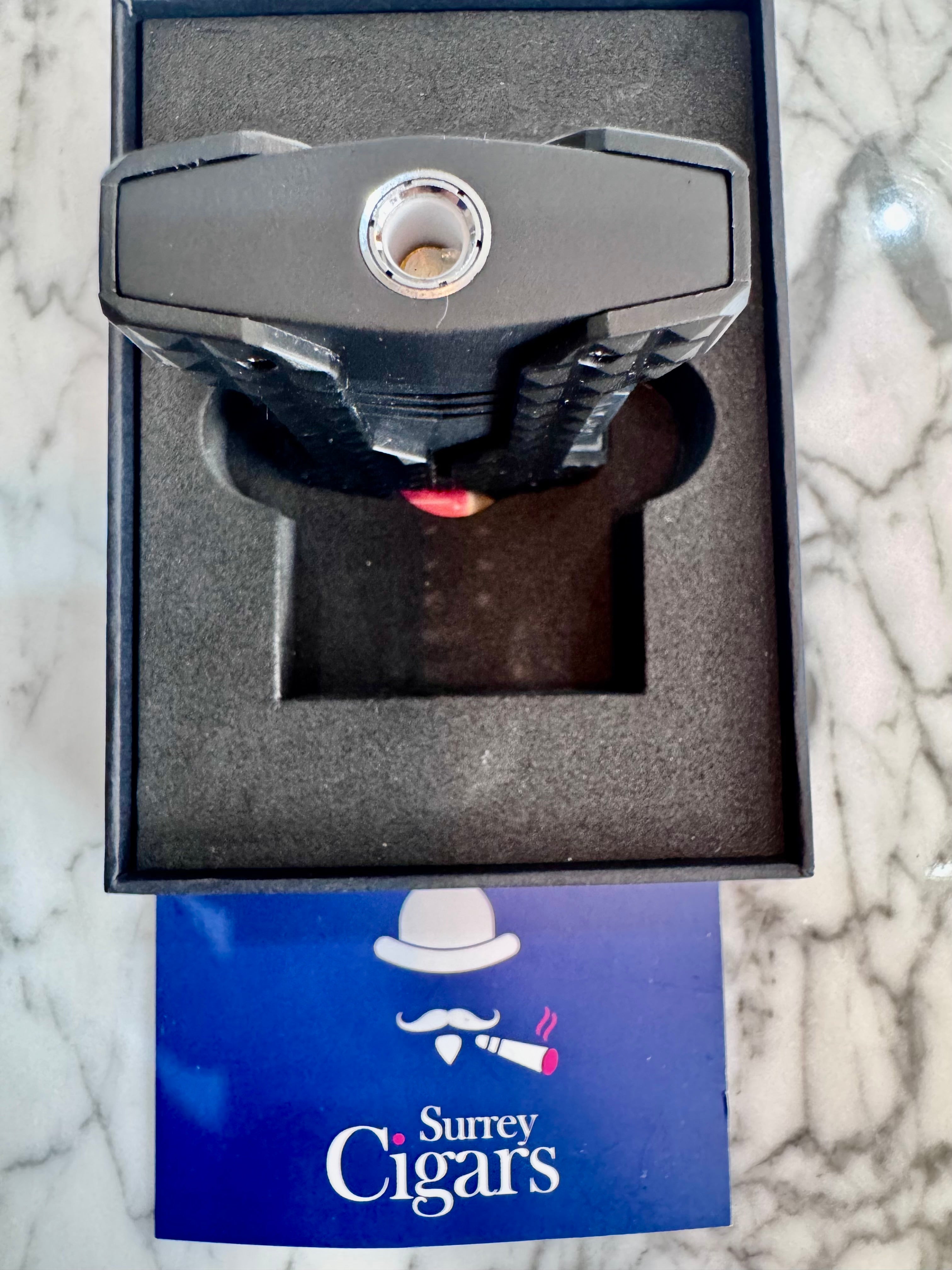 S.T. Dupont Windproof Soft Flame Brushed lighter Black W21323