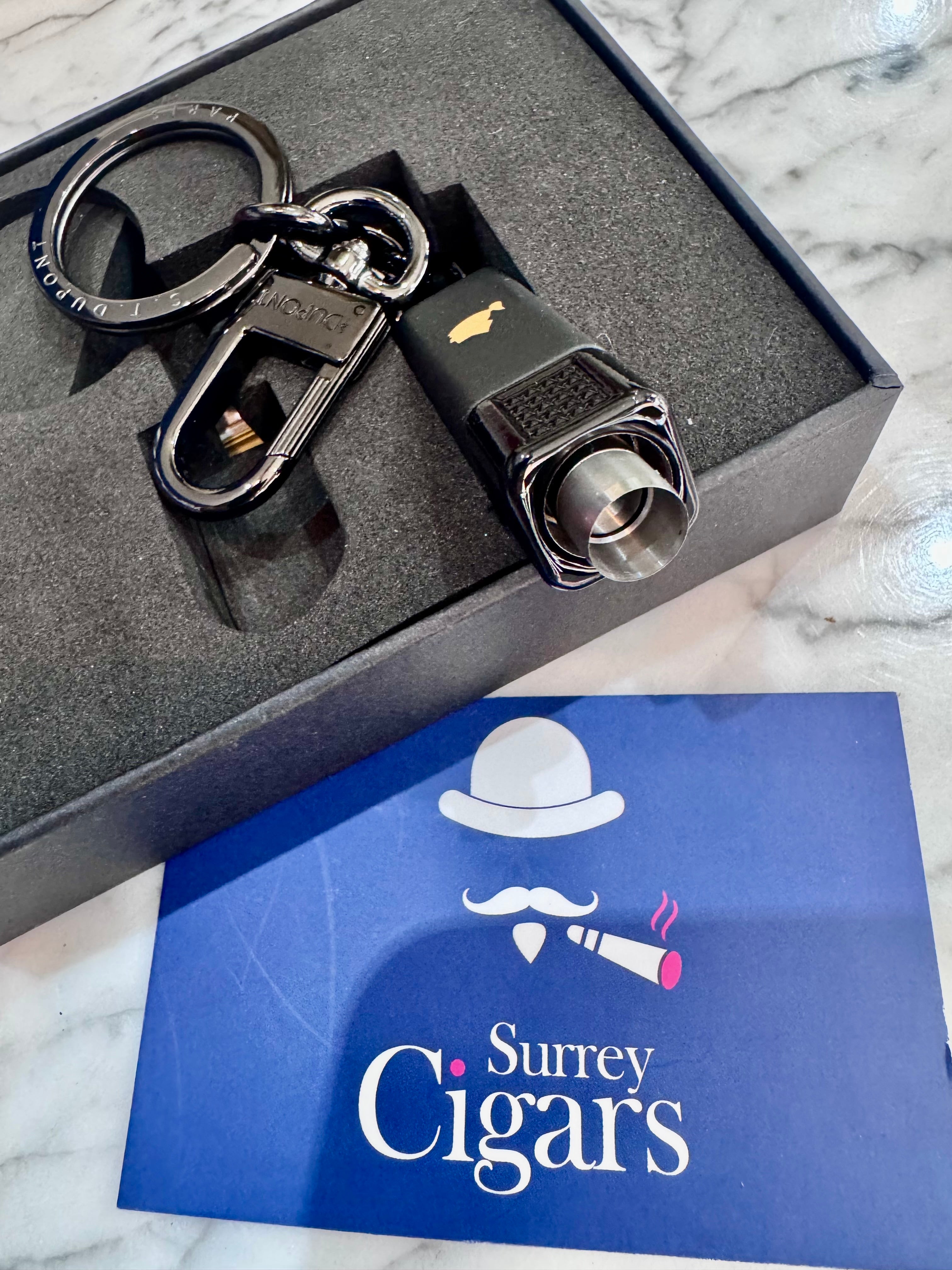 S.T. Dupont cigar cutter Double Puncher Cohiba Behike Key Ring black REF: 003203P