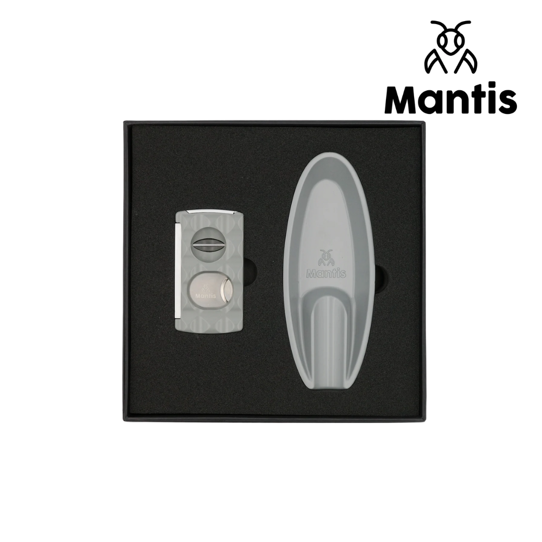 Mantis - Gift Set Ashtray & Cutter - Cool Grey