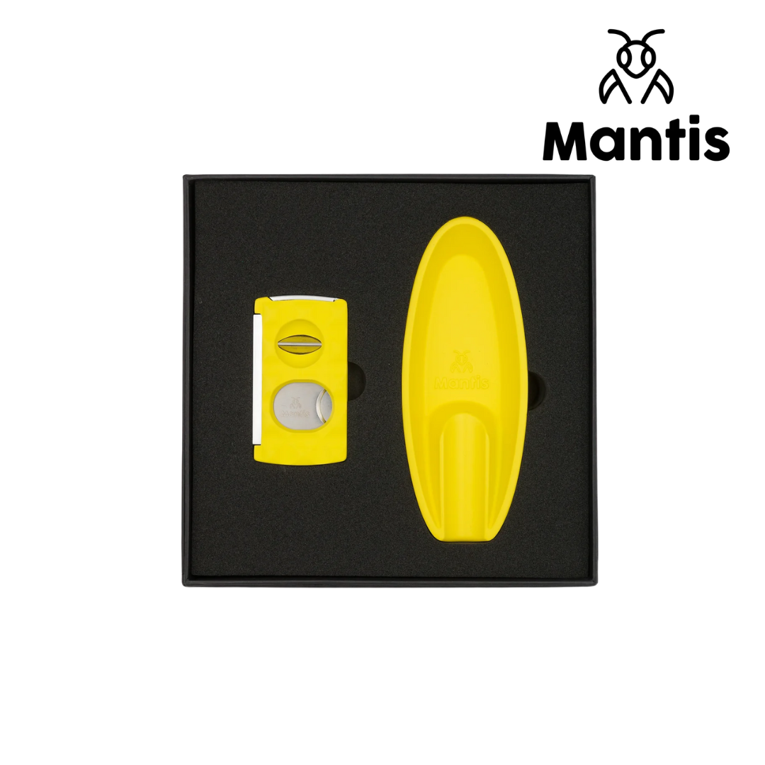 Mantis - Gift Set Ashtray & Cutter - Yellow