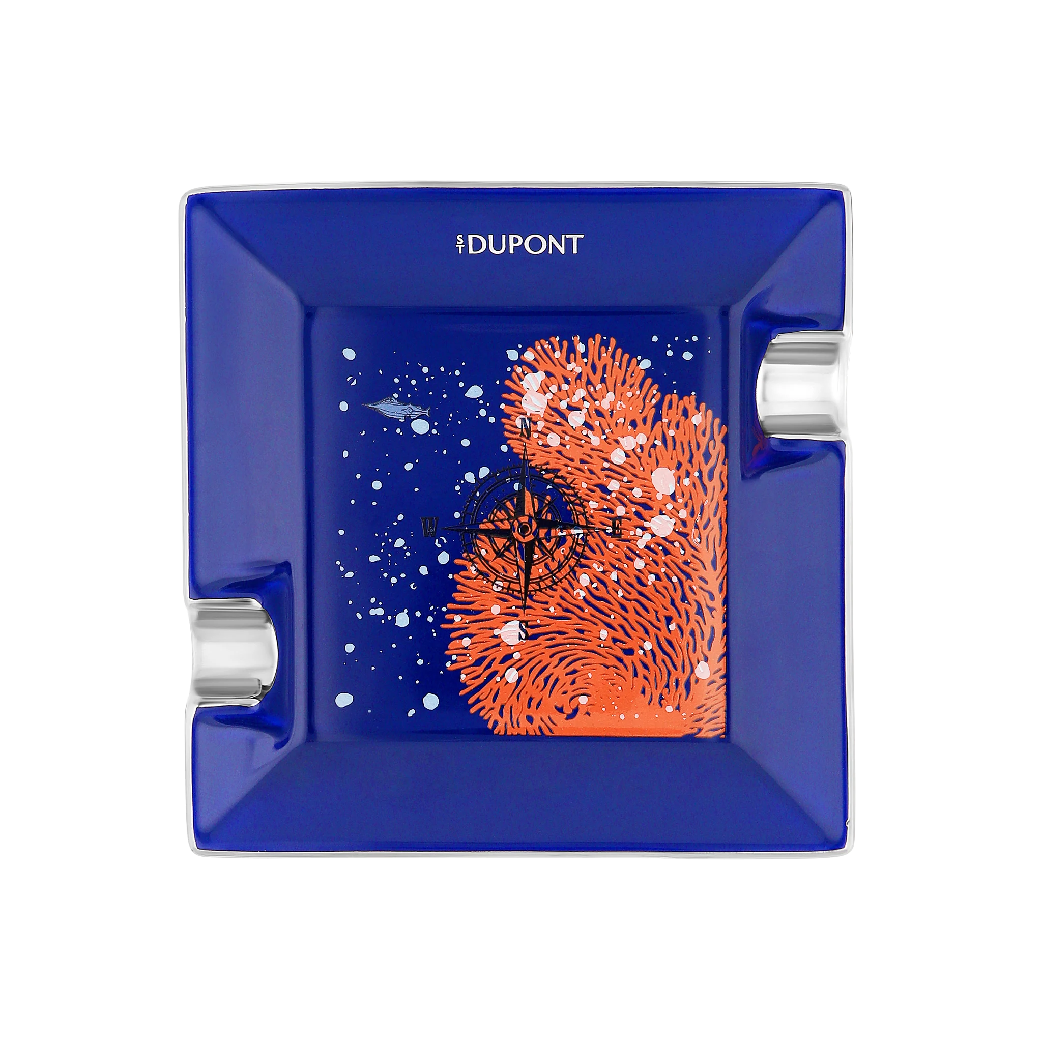 S.T. Dupont – Vanikoro - Porcelain Ashtray