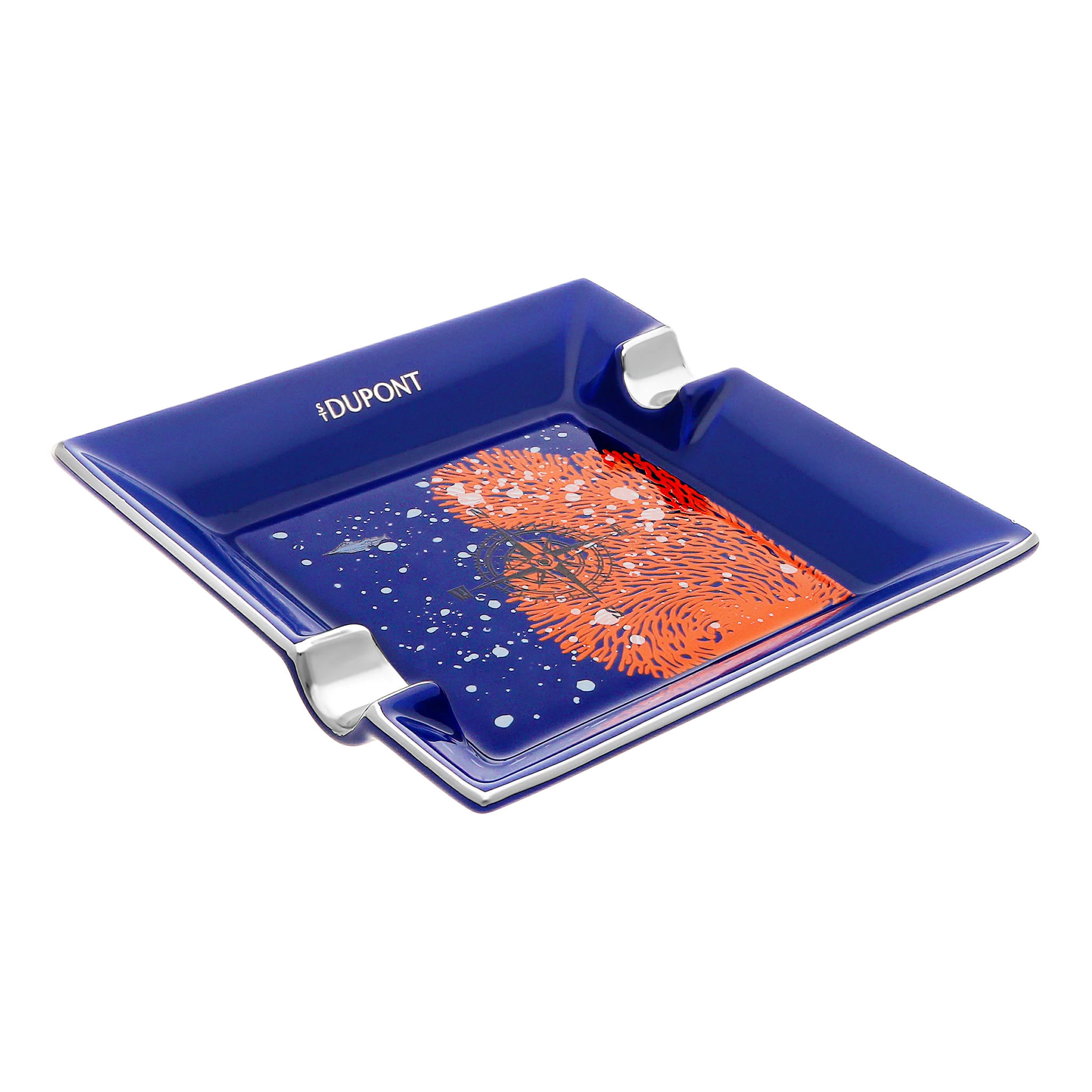S.T. Dupont – Vanikoro - Porcelain Ashtray