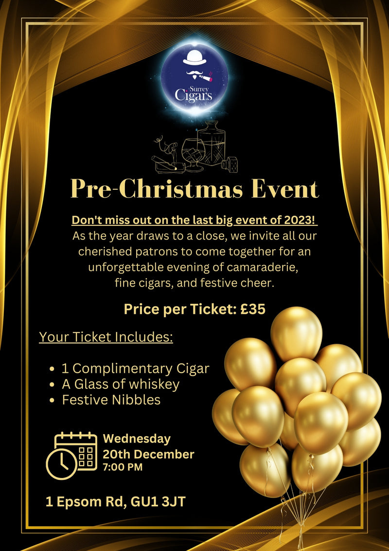 NOW SOLD OUT SORRY  Pre-Christmas Drinks and Cigars at Surrey Cigars