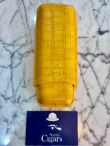 Mantis - NeoCase Croc Cigar Case for 2 Cigars - Saffron Yellow