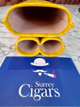 Mantis - NeoCase Croc Cigar Case for 2 Cigars - Saffron Yellow