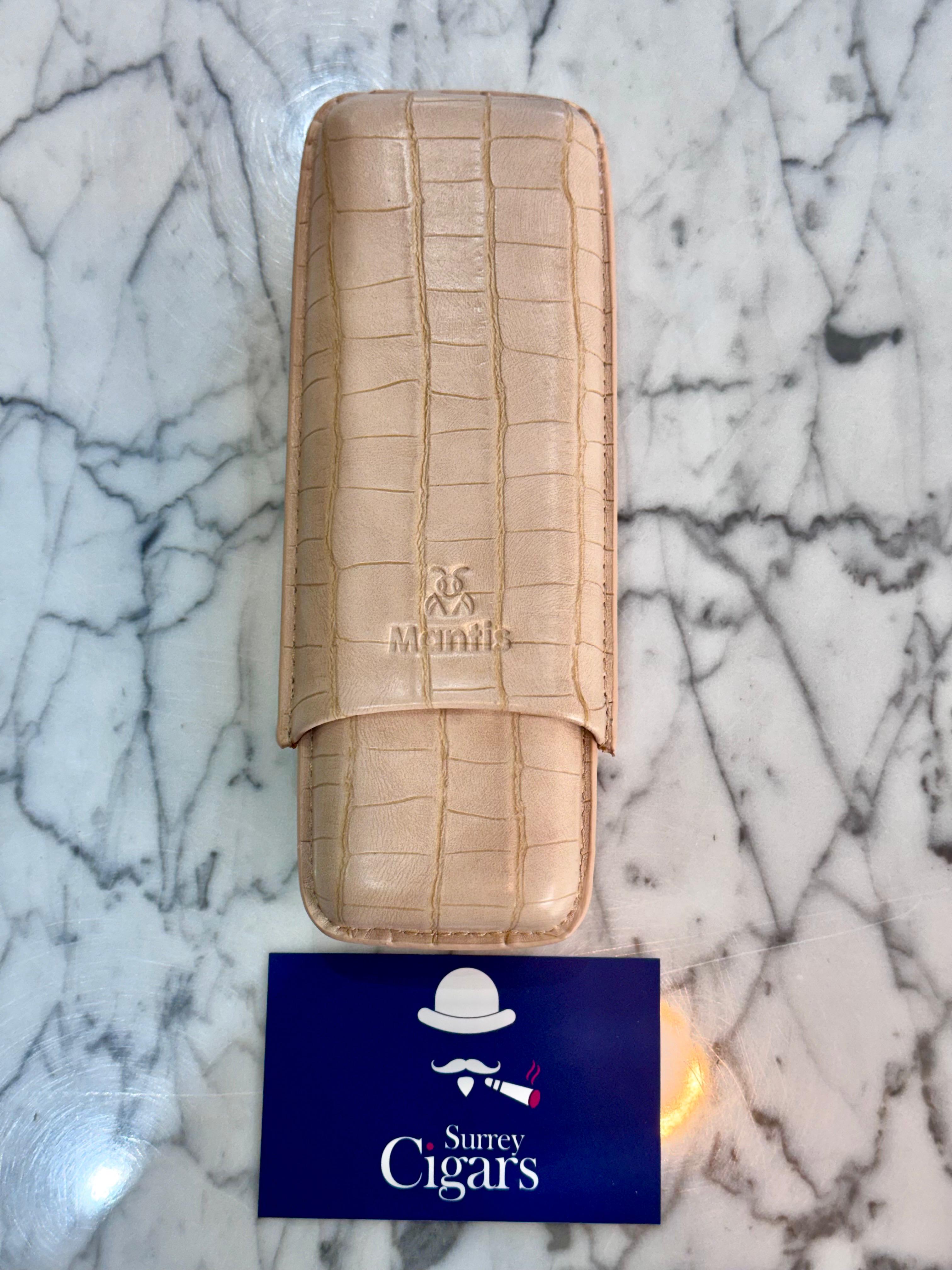 Mantis - NeoCase Croc Cigar Case for 2 Cigars  - Bordeaux