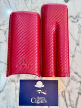 Mantis - NeoCase Carbon Series Cigar Case for 2 Cigars - Carbon Crimson