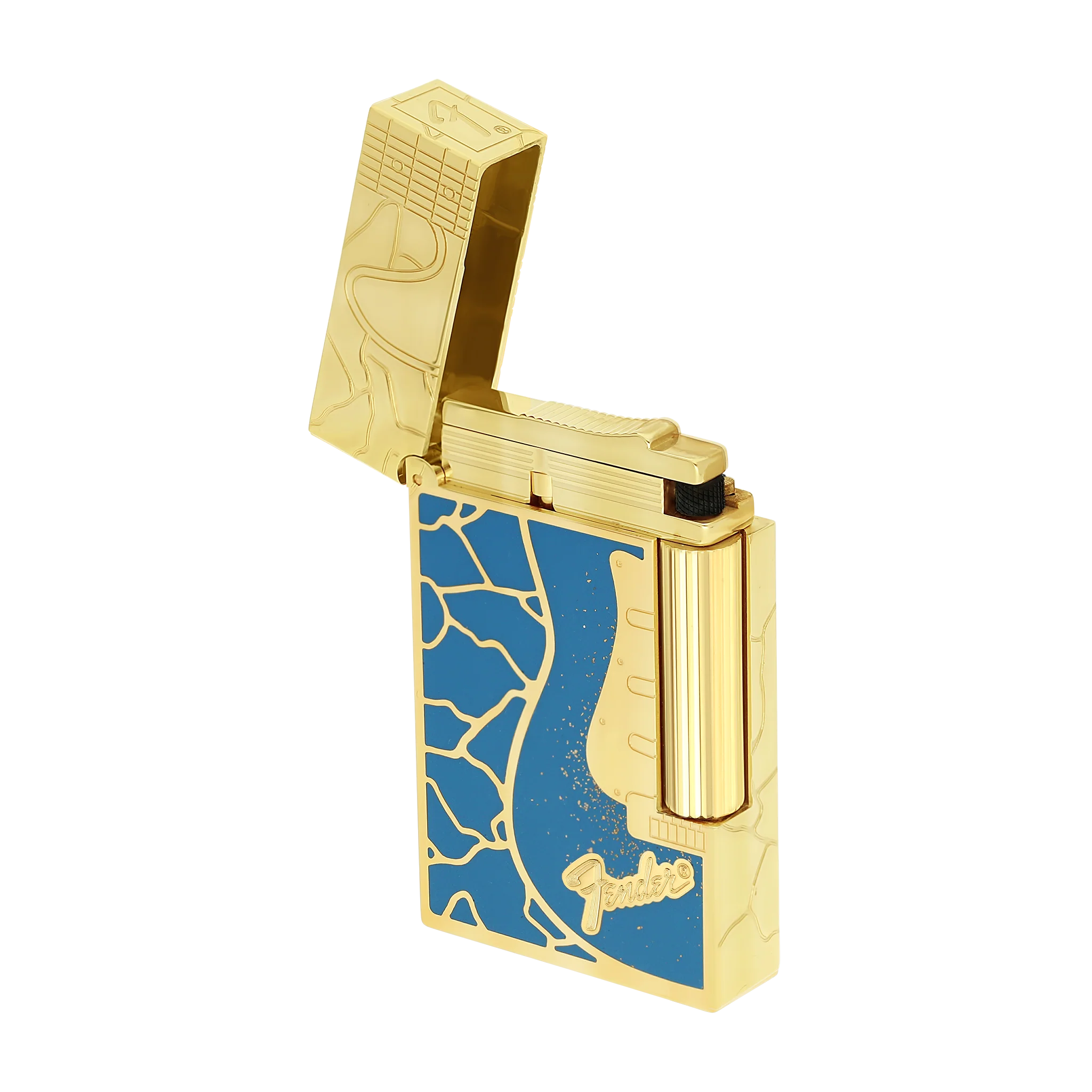 S.T. Dupont x Fender Ligne 2 Double flame Lacquered lighter fender BLUE  REF: REF: C16026CL
