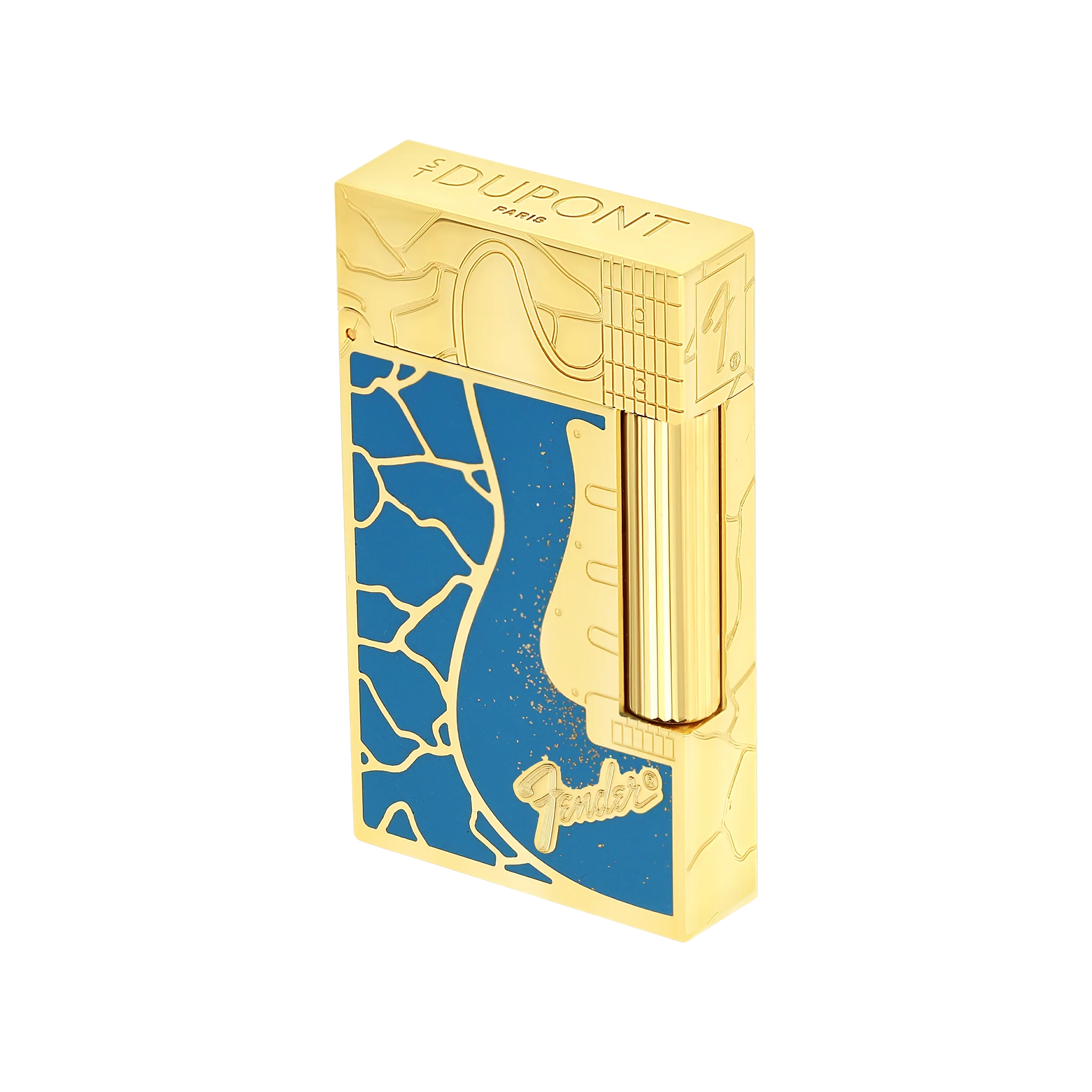 S.T. Dupont x Fender Ligne 2 Double flame Lacquered lighter fender BLUE  REF: REF: C16026CL