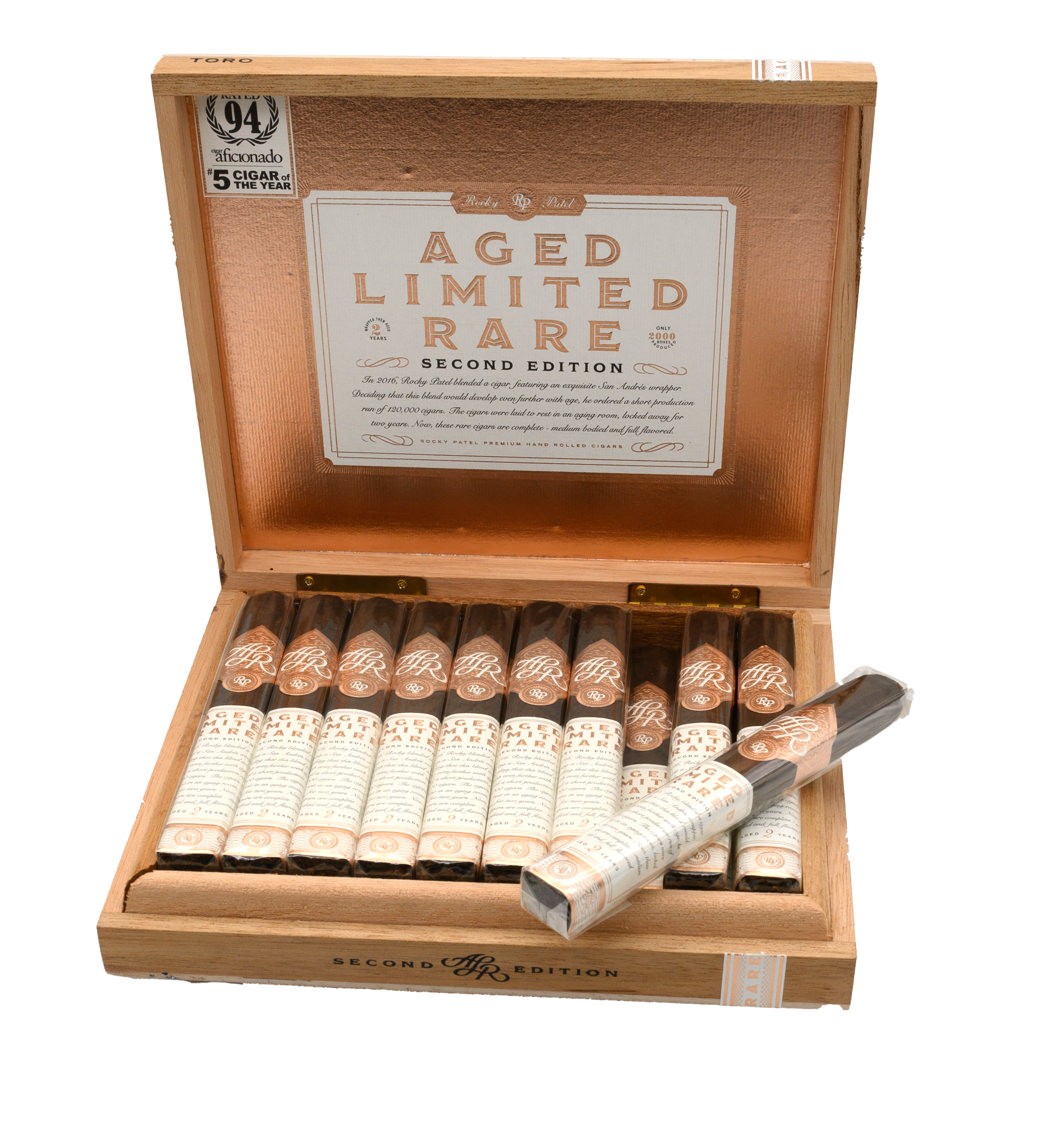 Rocky Patel A.L.R. Second Edition Toro #4 Cigar of the Year 2023 by the Cigar Aficionado