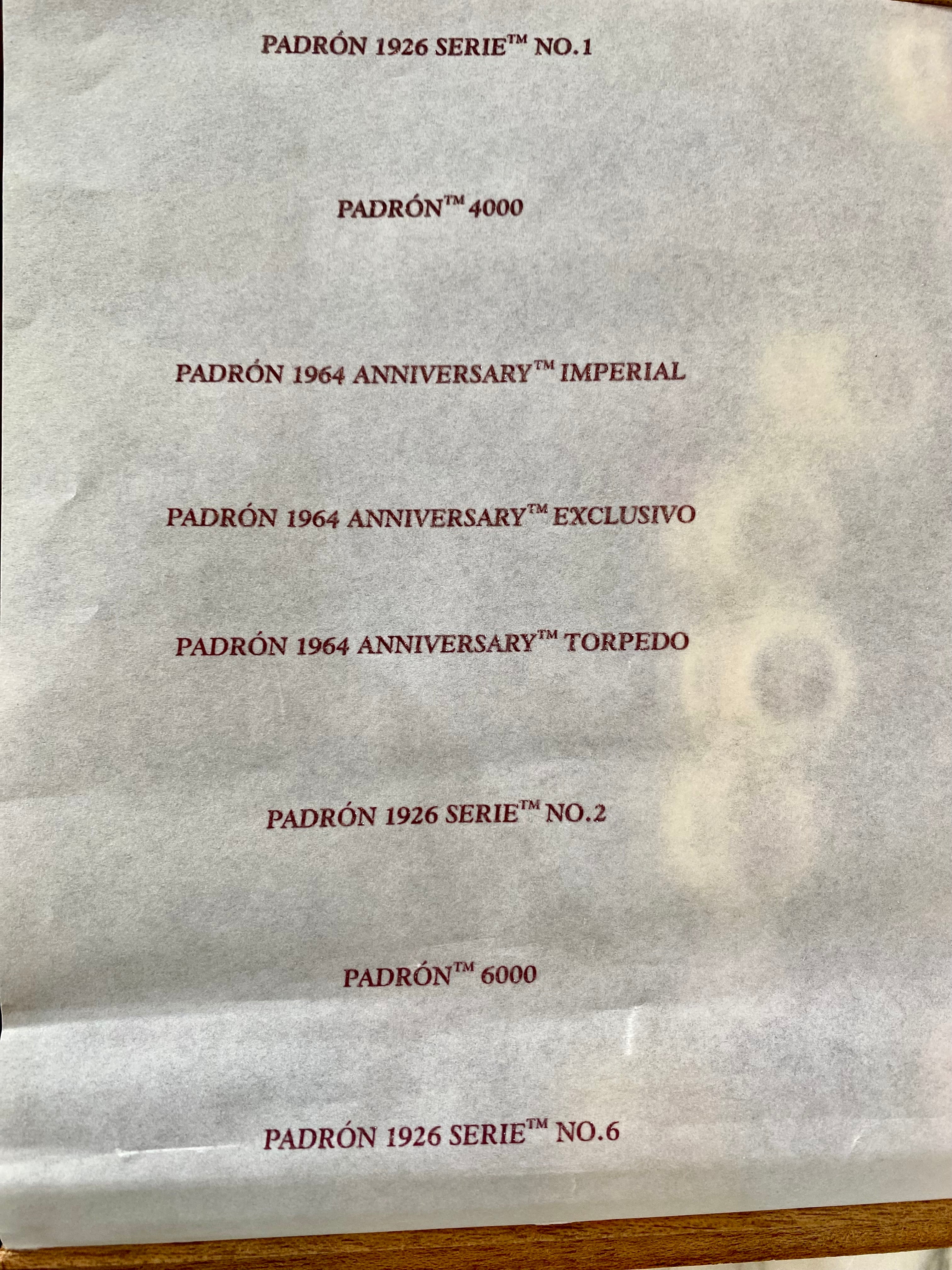 Padron Maduro Sampler (Box of 8)