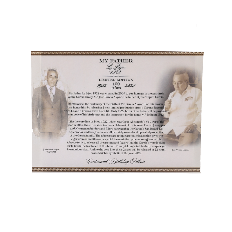 My Father Le Bijou 1922 100 Años Limited Edition 2022 Corona Especial