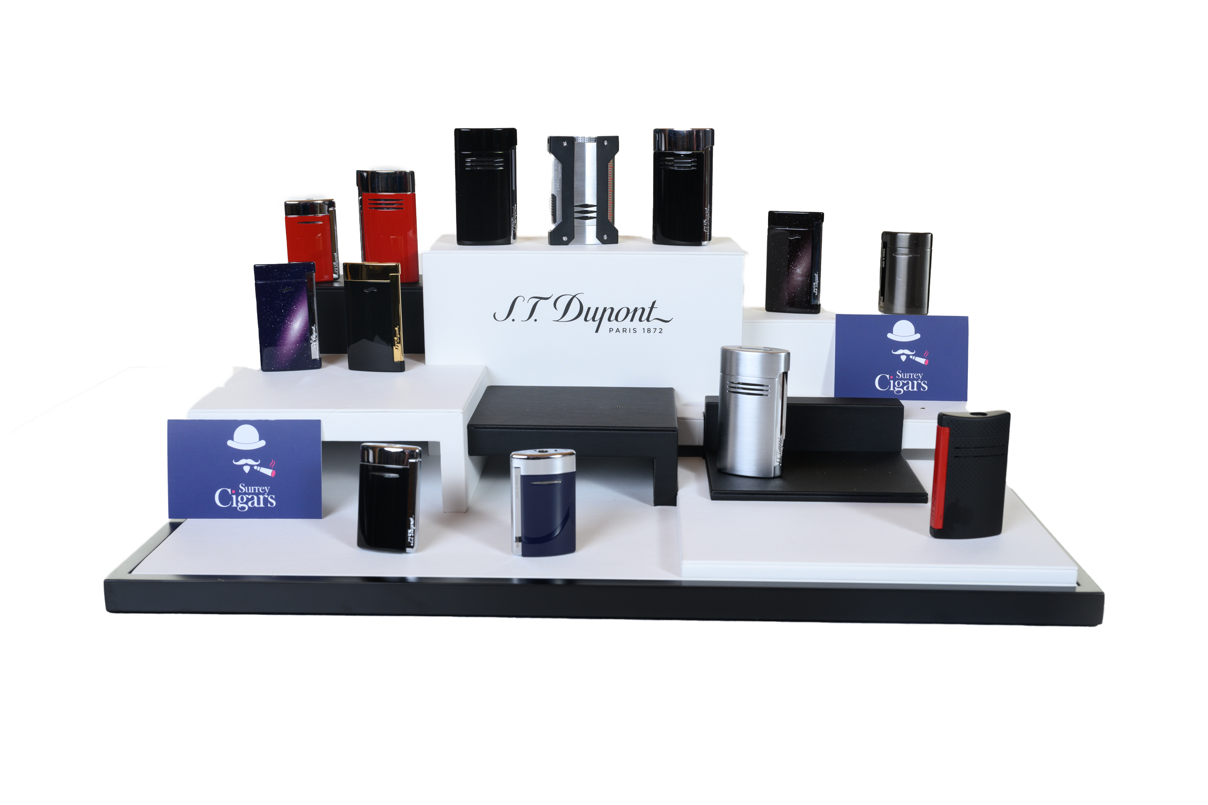 S.T. Dupont Megaijet Cigar lighter (Chrome / Red)